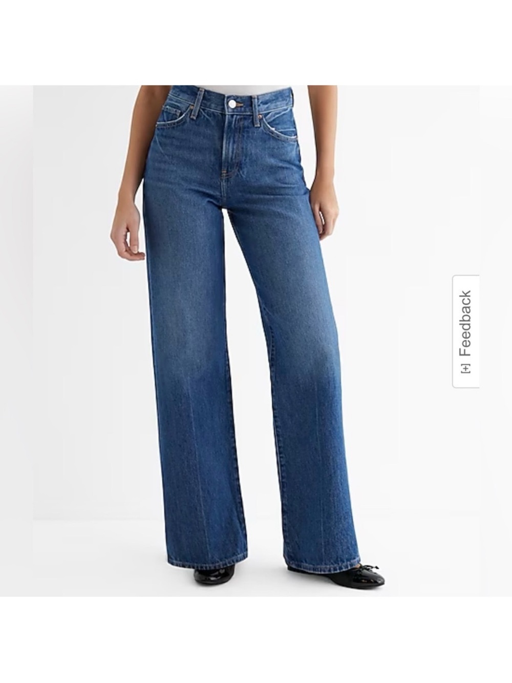 Express Wide Leg High Rise Rigid Jeans 2L